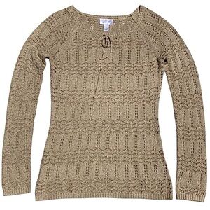 LOFT Women's Beige Knit Sweater LIKE NEW!